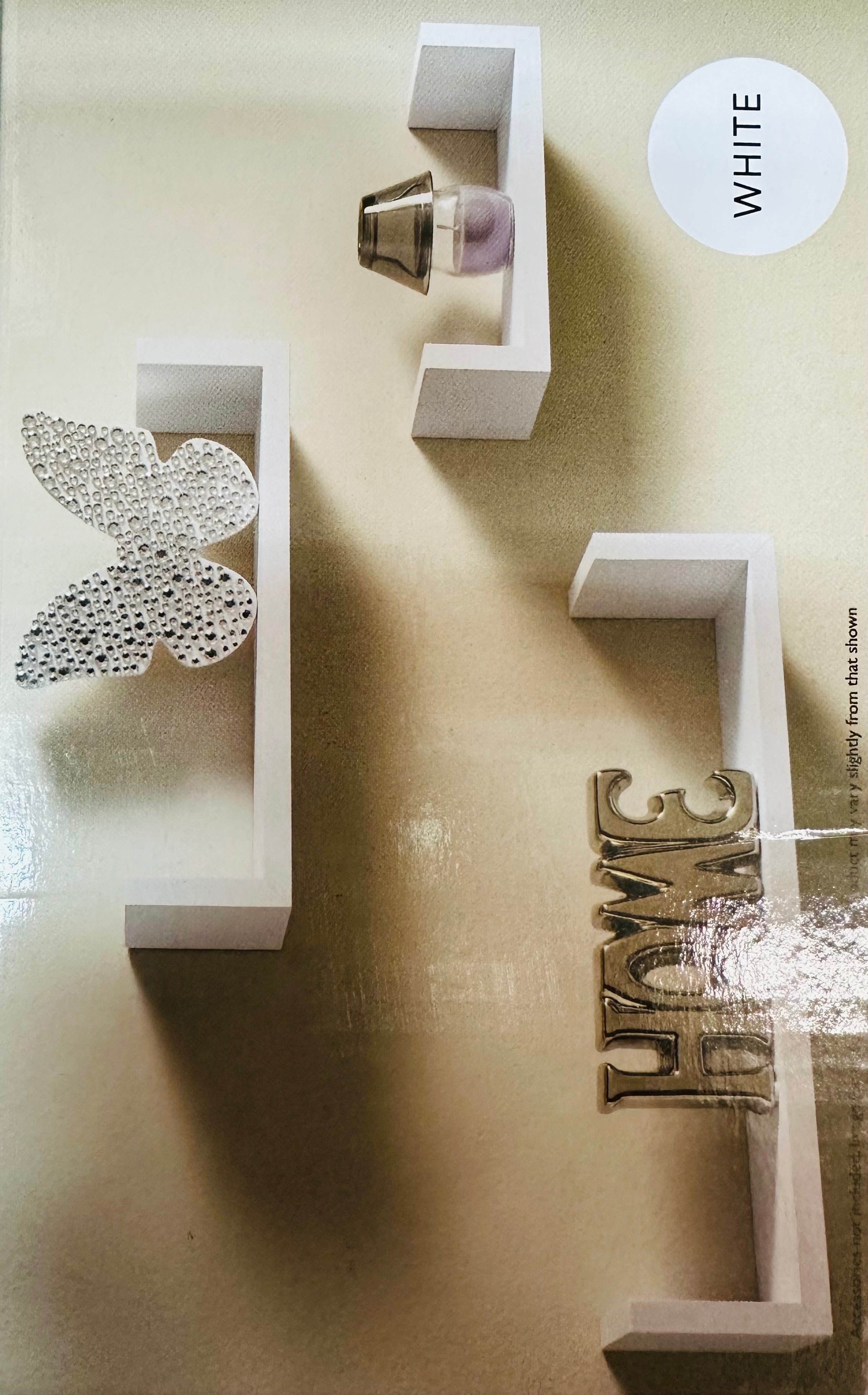 Set of 3 Floating Shelves White Set of 3 Floating Shelves White